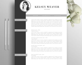 Modern Resume Template: CV, Cover & Reference Letter (Digital Download)