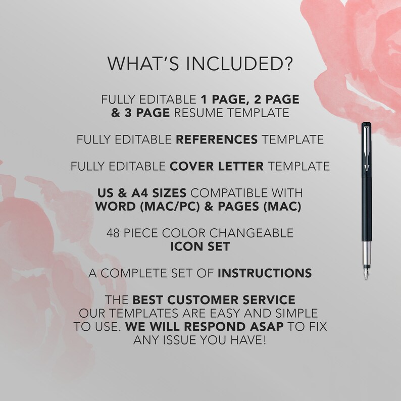 Modern Resume Template: Creative CV Design (Digital Download) image 5