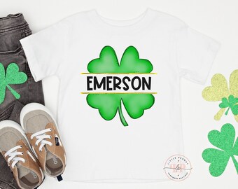 St Patricks Day Kids Shirt- Girls Shamrock Shirt - Personalized Shamrock Shirt - Cute Shamrock Shirt  - Toddler St. Patrick's Day Shirt