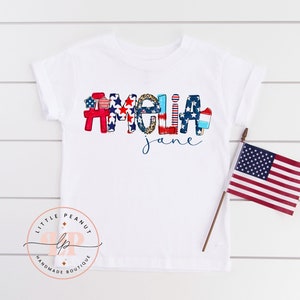 Personalized Fourth of July Kids Shirt - Patriotic Name Toddler Shirt - Custom Name Toddler Shirt