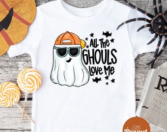 All the Ghouls Love Me Ghost Shirt - Halloween Kids Shirt - Cute Ghost Shirt - Boys Halloween Tee - Trick or Treat Shirt