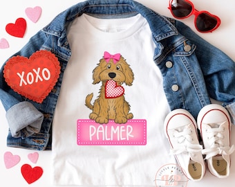 Girls Valentines Day Shirt - Puppy Valentine's Day Shirt - Dog Valentine Shirt - Kids Valentine Shirt - Toddler Shirt - Youth Shirt