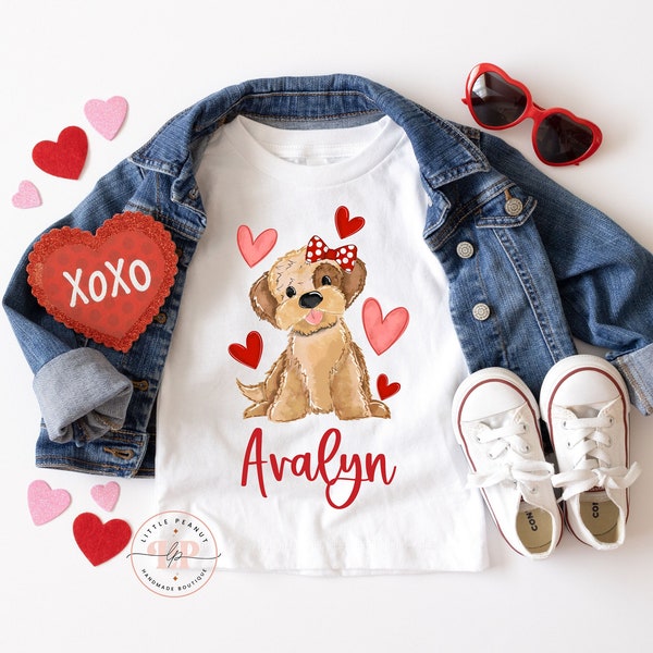 Girls Valentines Day Shirt - Puppy Valentine's Day Shirt - Dog Valentine Shirt - Kids Valentine Shirt - Toddler Shirt - Youth Shirt