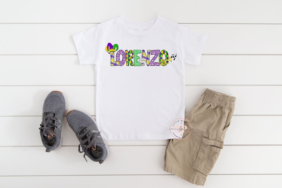 Personalized Boys Mardi Gras Shirt Mardi Gras Toddler Shirt Kids Mardi
