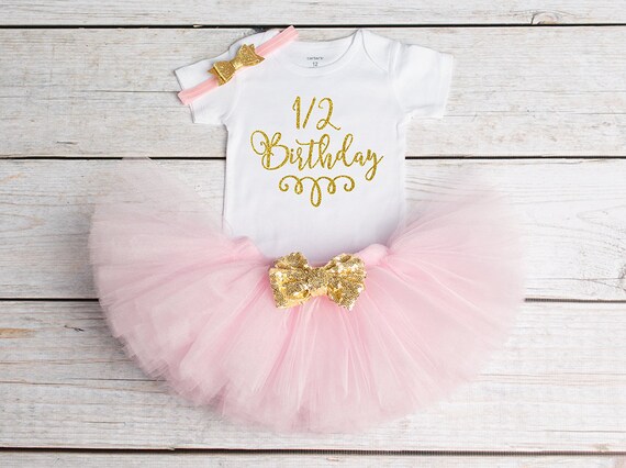 6 month birthday onesie
