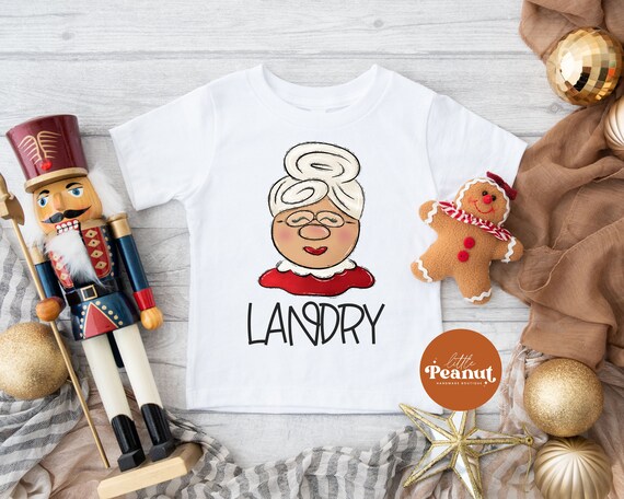 Personalized Christmas Kids Shirt - Mrs Claus Toddler Shirt - Cute Santa Shirt - Xmas Shirt - Custom Name Xmas Shirt