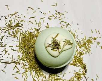 Rosemary handcrafted butter bath bombs, large bath bombs, gift for her, herbal butter bath bombs