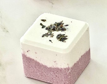 Lavender botanical bath bomb cubes | Handcrafted with essential oils | Vegan | Relaxing