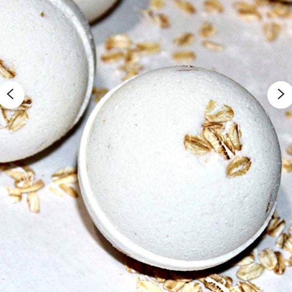 Goat Milk Oatmeal & Honey bath bombs | Handmade  with soothing colloidal oatmeal