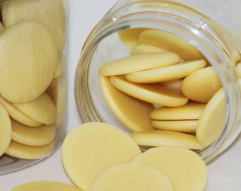 100% Raw Unrefined Organic Cocoa Butter wafers, Fair Trade pure cocoa butter