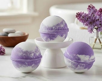 Lilac Bath Bombs | Handcrafted | extra large