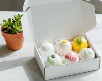 Six handmade bath bombs, Aromatherapy gift box