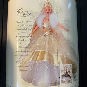 2009 Celebration Barbie Hallmark Keepsake Ornament - African American Special Edition In Gold Gown (4") - View #10