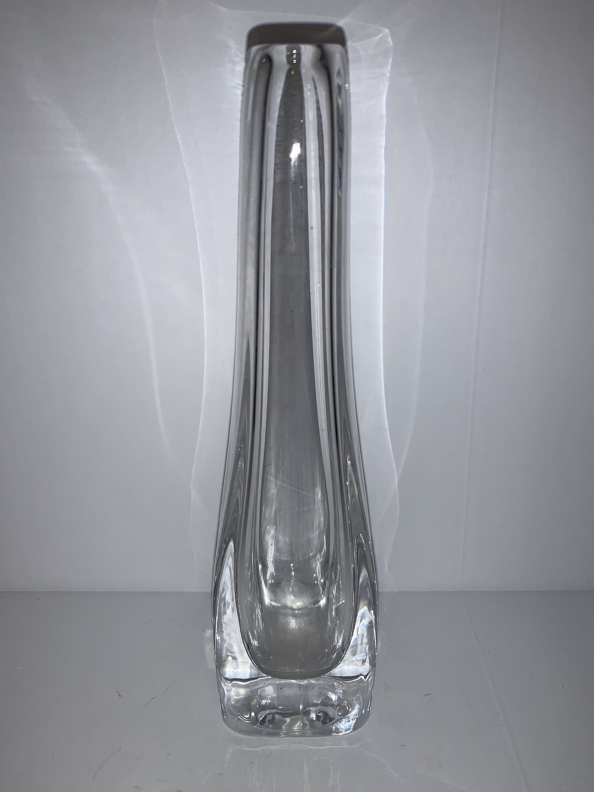 Vintage Art Glass Thick Hand Blown Clear Bud Vase Style Vase Etsy