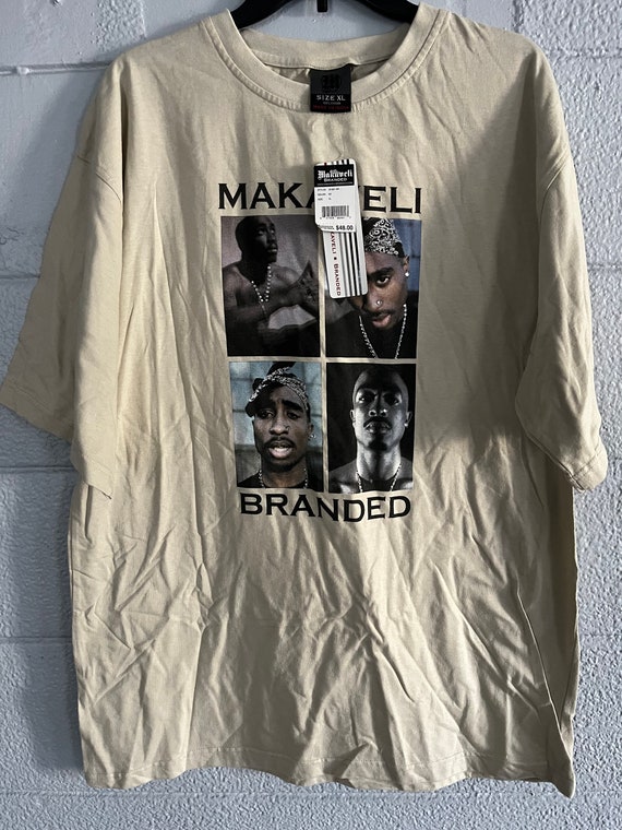Tupac 2Pac Studded Jewels Makaveli Brand T Shirt T