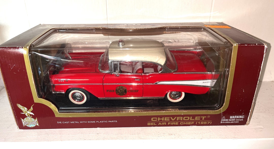 Chevrolet Bel Air Pompier 1957 1/18 Yat Ming - Miniature Voiture Pompiers