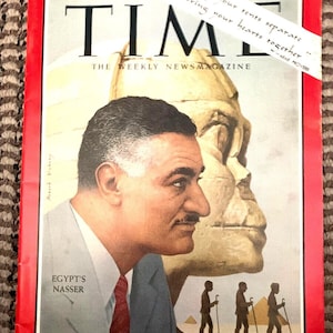 Vintage Time Magazine March 29, 1963 Egypt&#39;s Nasser John F Kennedy Timothy Lear