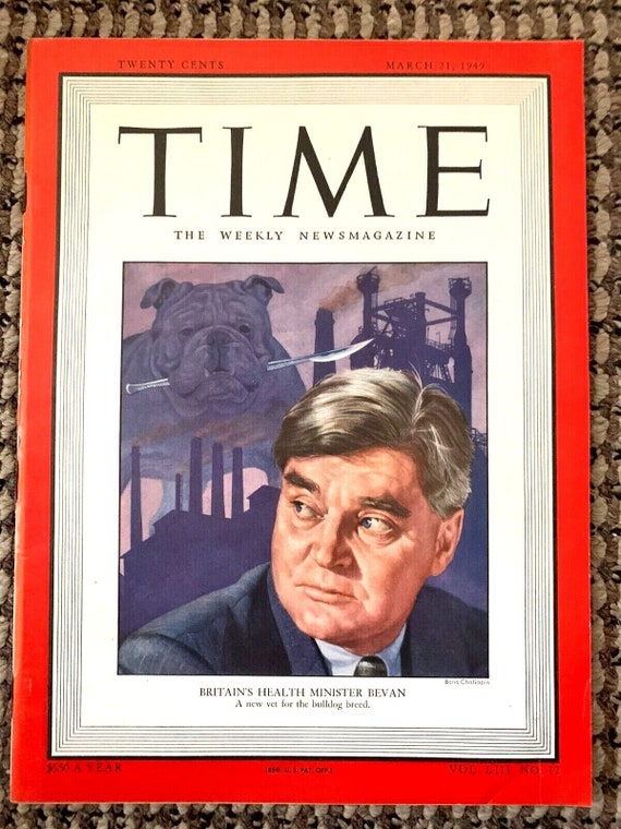 Vintage Time Magazine March 21 1949 Britains Health Minister Etsy