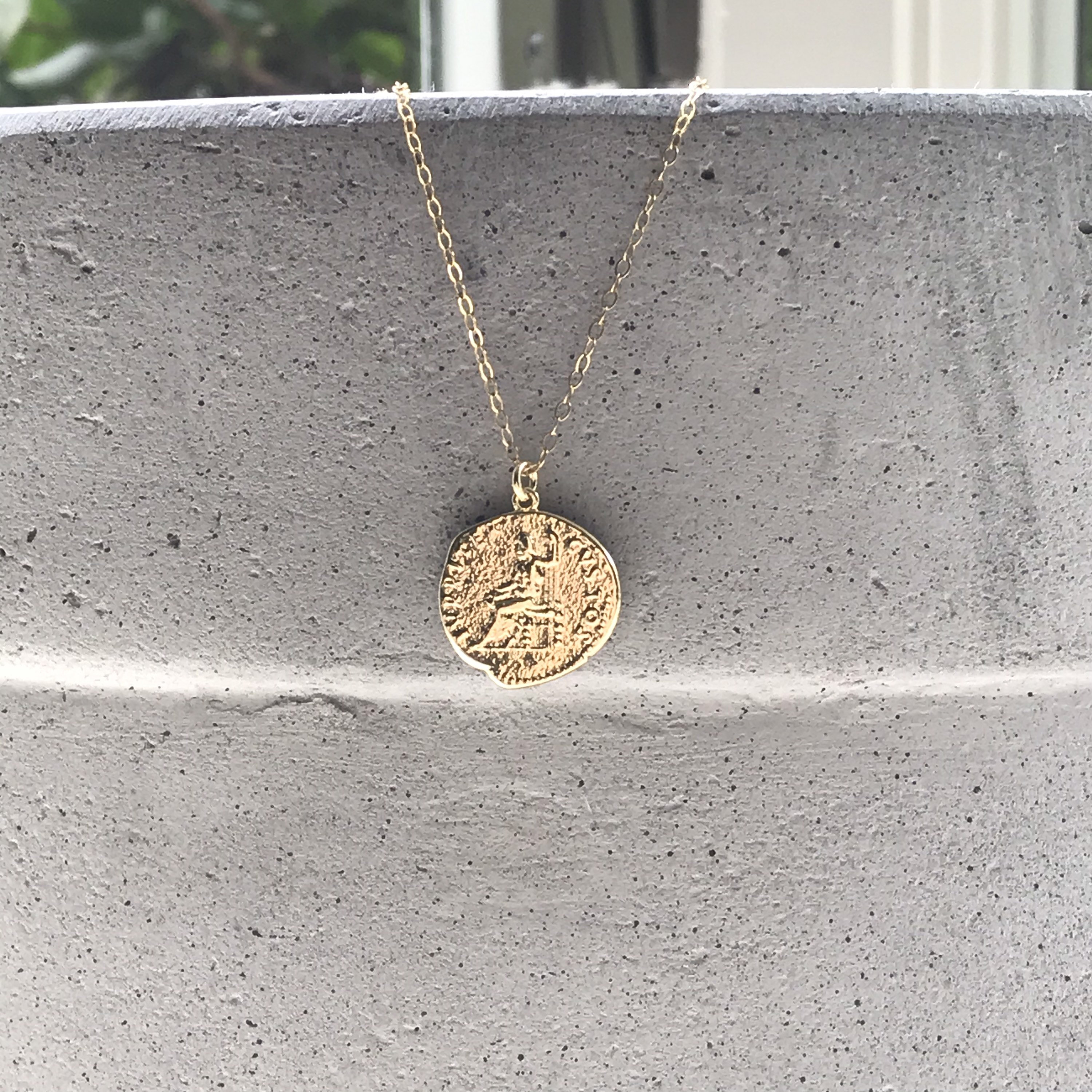 Aphrodite Coin Vintage Choker Body Chain in Vintage Silver main image 0