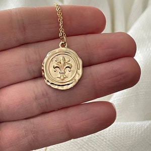 Fleur de Lis Coin Necklace main image 1
