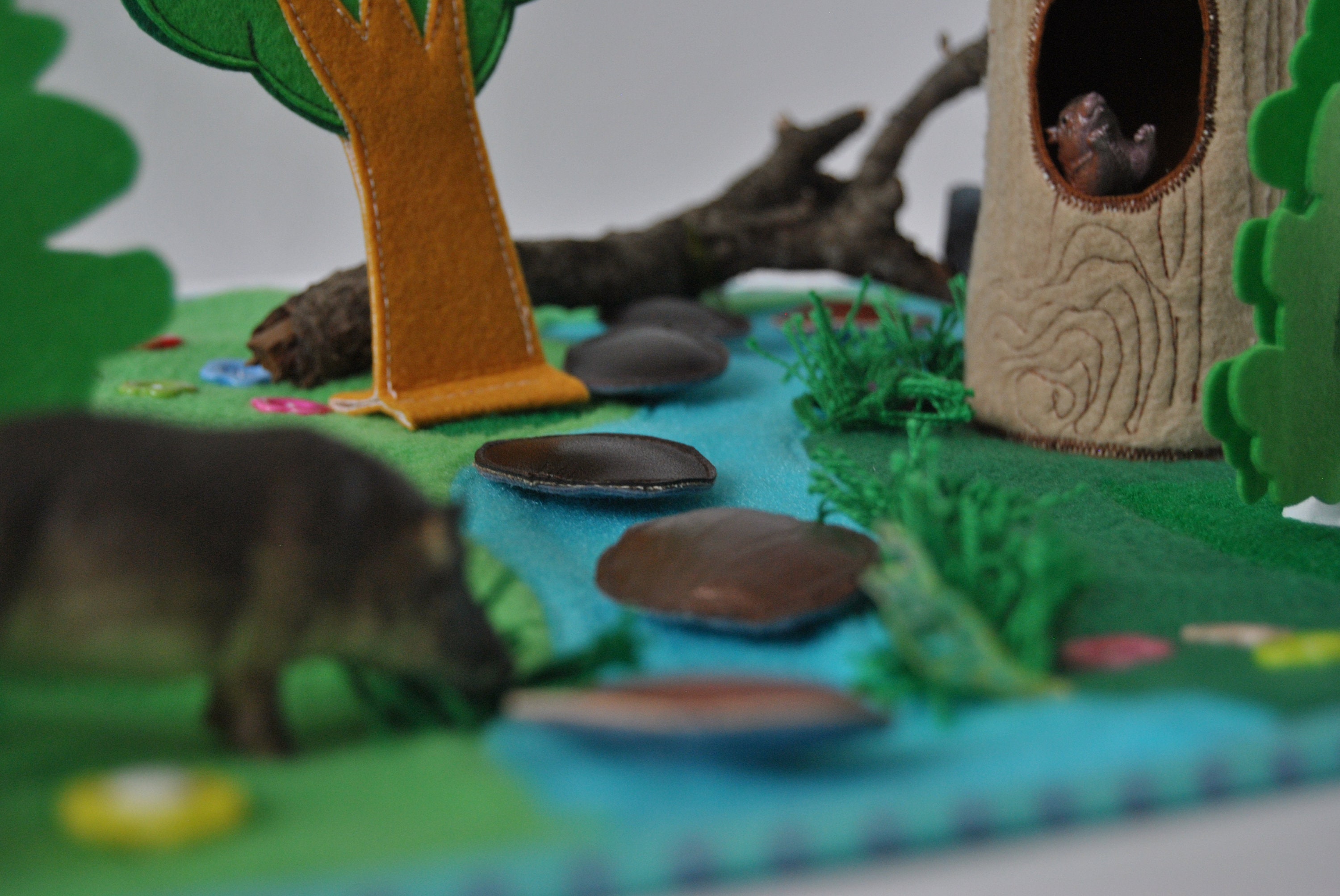 Felt Travel play Mat woodland toddler game Baby play mat Etsy