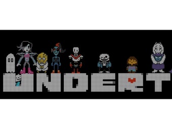 Undertale Character Banner - DIGITAL Cross Stitch Pattern