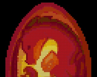 Dragon Egg Incubation DIGITAL Cross Stitch Pattern Download