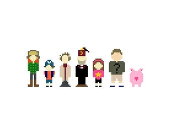 Gravity Falls Characters Minimalist DIGITAL Cross Stitch Pattern