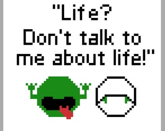 Autostopem przez Galaktykę Marvin Cytat Wzór CYFROWE POBIERANIE