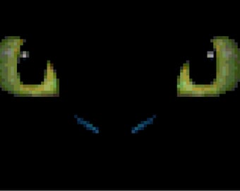 Toothless Eyes DIGITAL Cross Stitch Pattern
