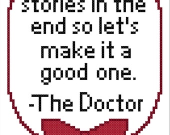 Doctor Who Zitat Geschichten - DIGITAL Kreuzstichmuster
