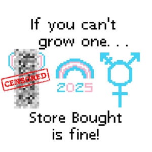 LGBTQIA+ Transition - Store Bought is fine! -Trans / Transgender FTM (Female to Male) - Gender Affirming Care - DIGITAL Cross Stitch Pattern