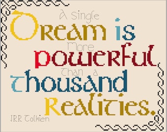 Jeden sen... Cytat Tolkiena CYFROWY WZÓR DO SZTUKI KRZYŻOWEJ