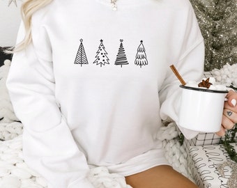 Christmas Tree Crewneck, Christmas, Tree Sweatshirt, Loose Fit, Oversized, Christmas Gift