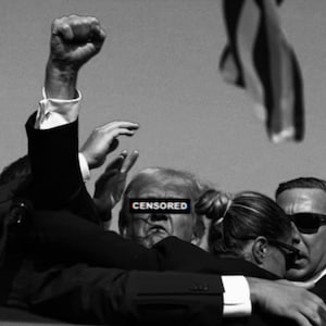 Trump Fight Sticker // Trump Shot Sticker // Fight Sticker // Censored Content