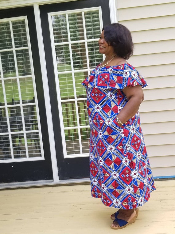 off the shoulder ankara dress