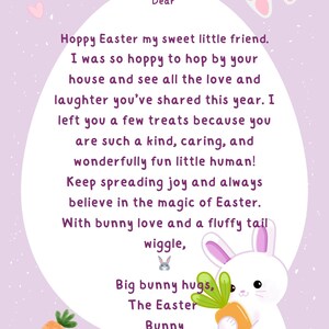 SPRING SALE Limited Time Easter Bunny Letter Template Set  Printable Letter To and From the Easter Bunny  Kids Holiday Activity and Keepsake