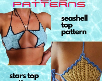 Bundel gehaakte top PATRONEN: sterren en schelp (pdf-download)
