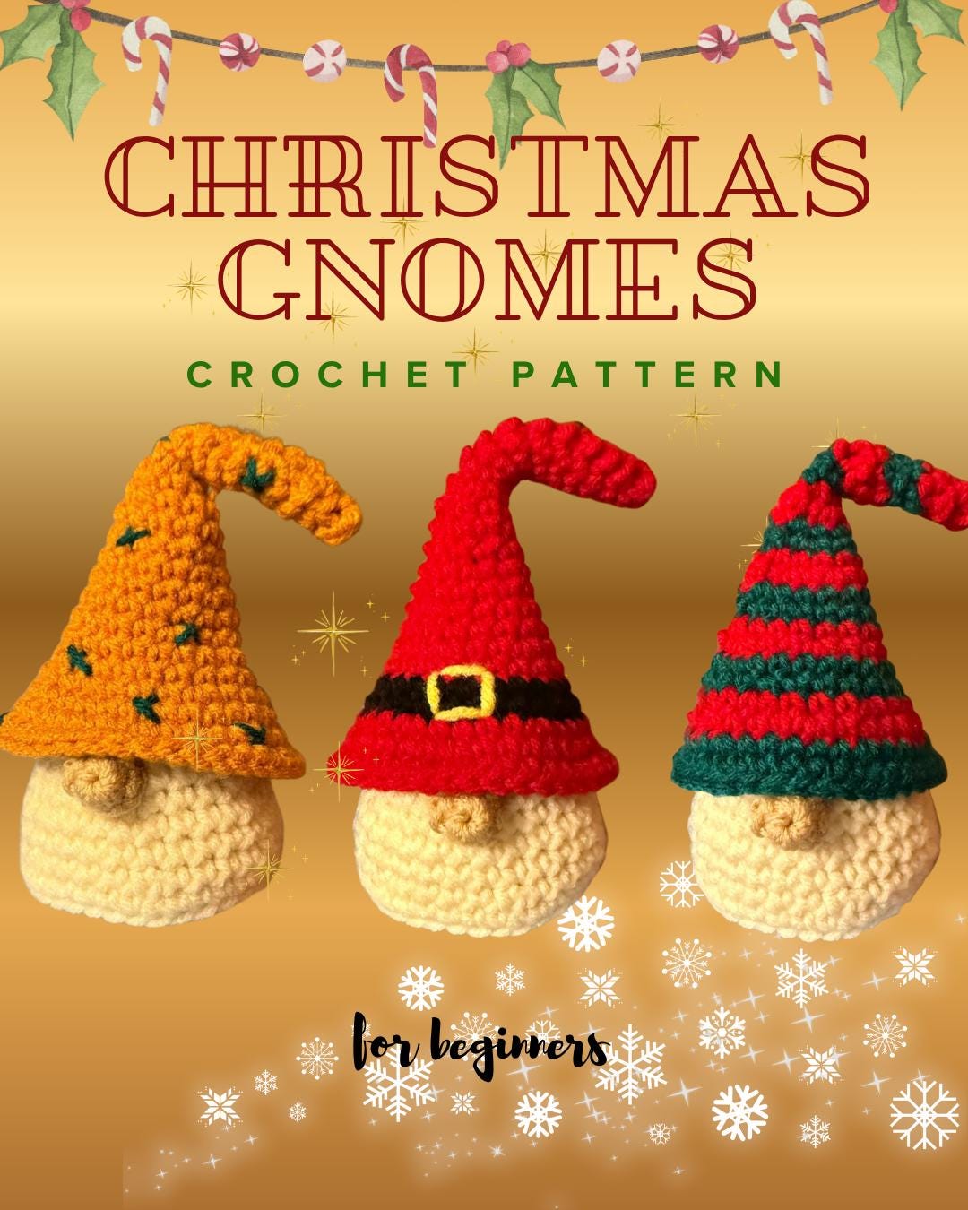 Beginner Christmas Gnomes Crochet Pattern Set