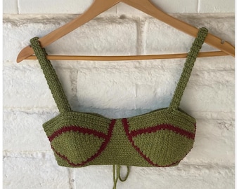 Bralette top patrón de crochet en español