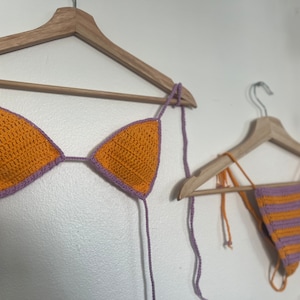 colorful brazilian crochet bikini set