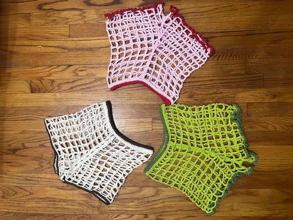 Mesh shorts and pants crochet pattern for beginners