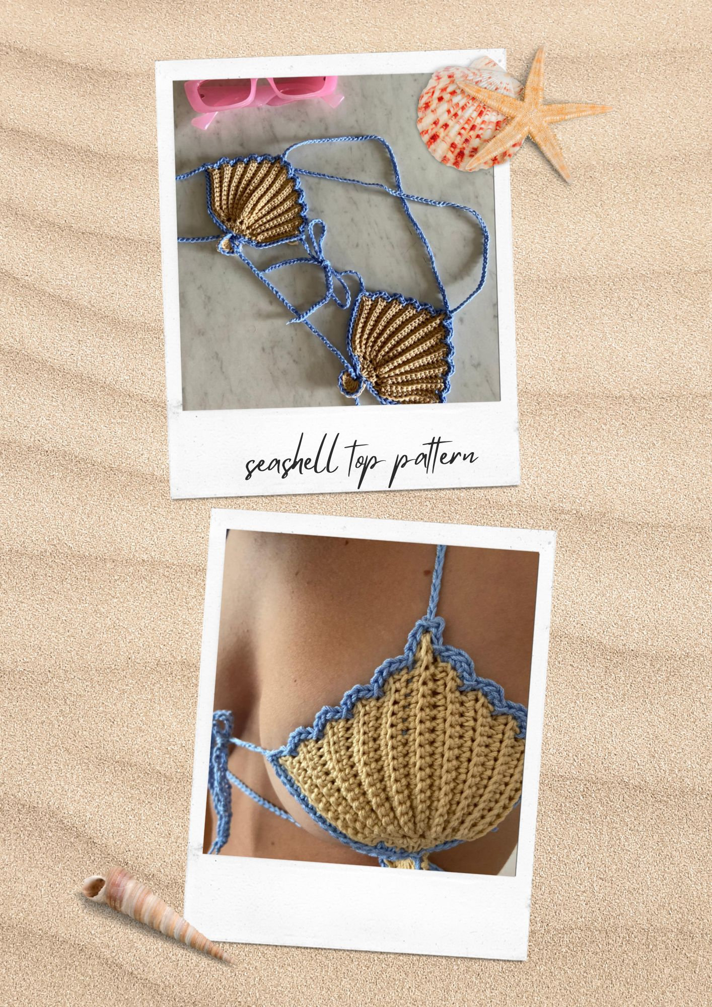 Seashell crochet top pattern -  Portugal