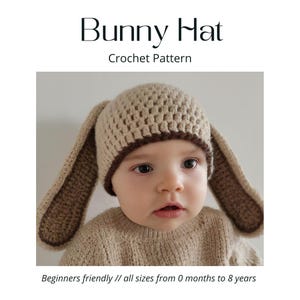 Bunny Hat Crochet Pattern for kids