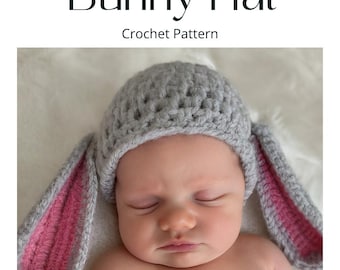 Chapéu de coelho para crianças Padrão de crochê para iniciantes fácil e rápido