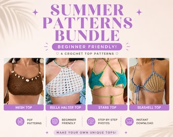 Bundel met gehaakte toppatronen ZOMER