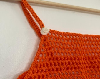 Summer Top Crochet Pattern. Beginners friendly. Elastic finish with regular yarn.