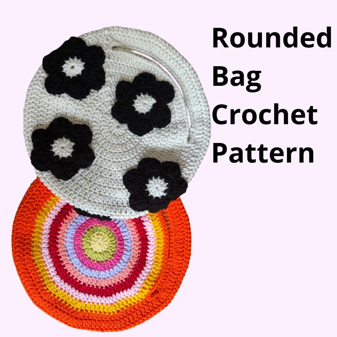 Chest Rounded Bag Pattern Rounded Bag Crochet Pattern With Flowers Easy for Beginners - Etsy