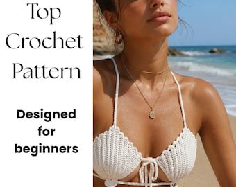 Seashell Crochet Top Pattern | Beginner Friendly Beachwear Tutorial (PDF Download)