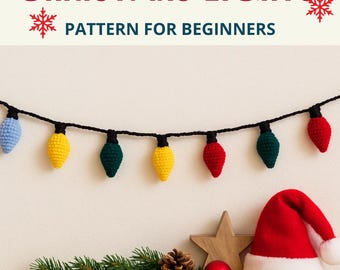 Christmas Lights Crochet Pattern: Beginner-Friendly DIY Ornament (US Term)